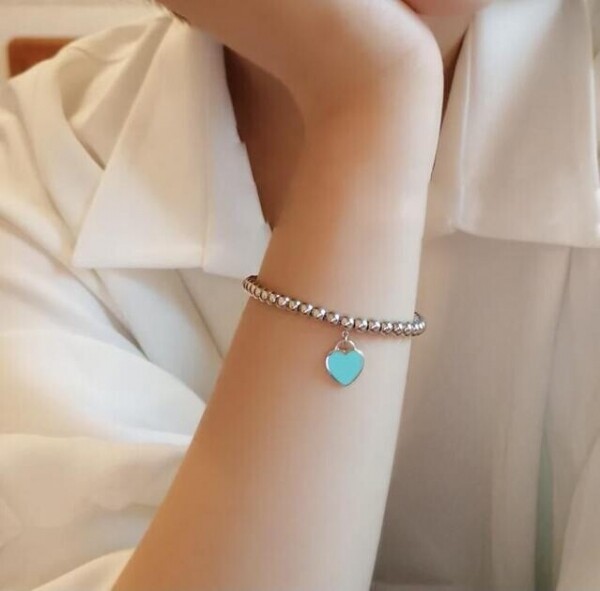 블링크,티파니 앤코 리턴투 티파니 하트 태그 비드 브레이슬릿 팔찌 / TIFFANY & CO.